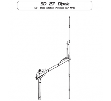 Sirio SD Dipole Tunable антена базова 27 МГц