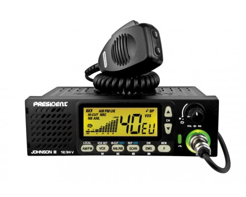 President Johnson III 12/24V радіостанція 27 МГц (в комплекті з шахтою)