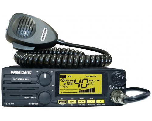 President MC Kinley ASC SSB 12/24V VOX радіостанція 27 МГц President MC Kinley ASC SSB 12/24V VOX радіостанція 27 МГц